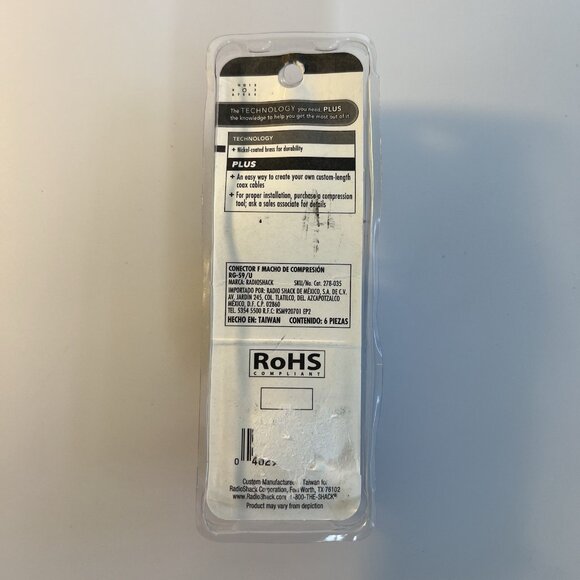 Radioshack Compression Male F-Connector for RG-59/U 278-035 - Picture 3 of 5